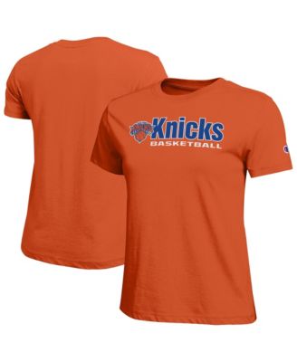 Women's Orange New York Knicks Basketball T-Shirt