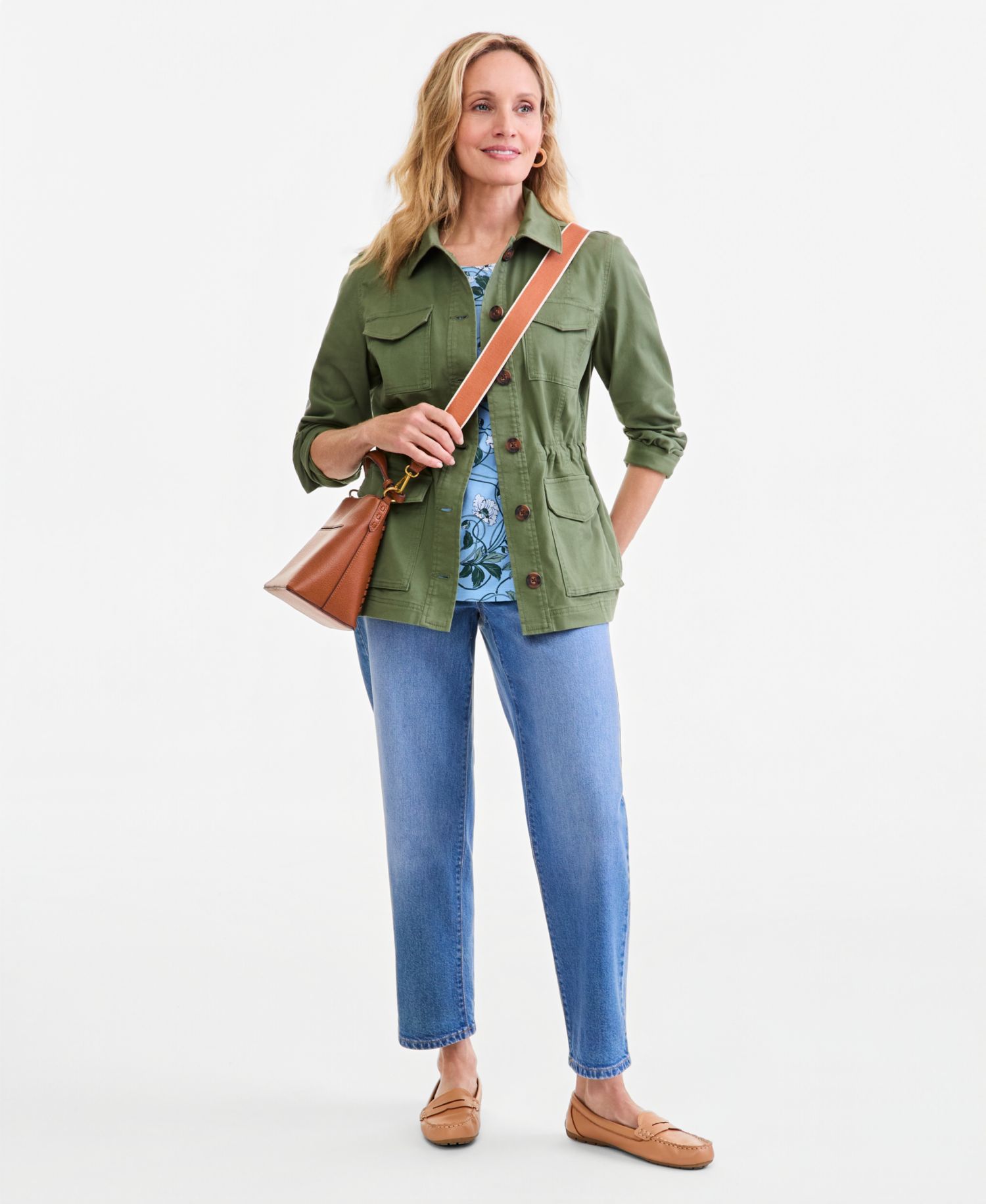 Women's Tie Waist Utility Field Jacket