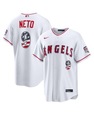 Men's Zach Neto White Los Angeles Angels USA 250 Fourth of July Stadium Jersey