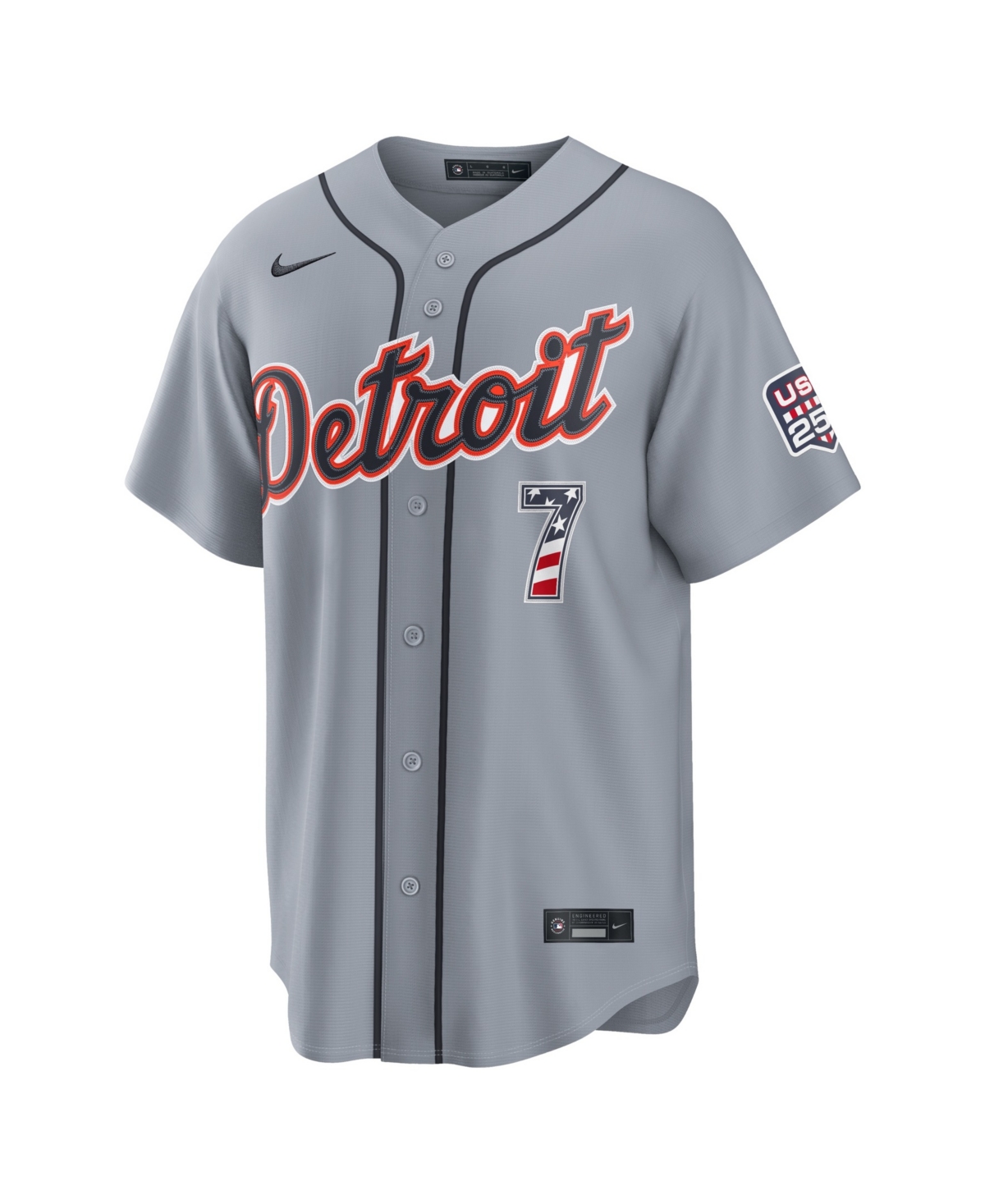 Nike Men's Kevin Mcgonigle Gray Detroit Tigers Usa 250 Fourth of July Stadium Jersey