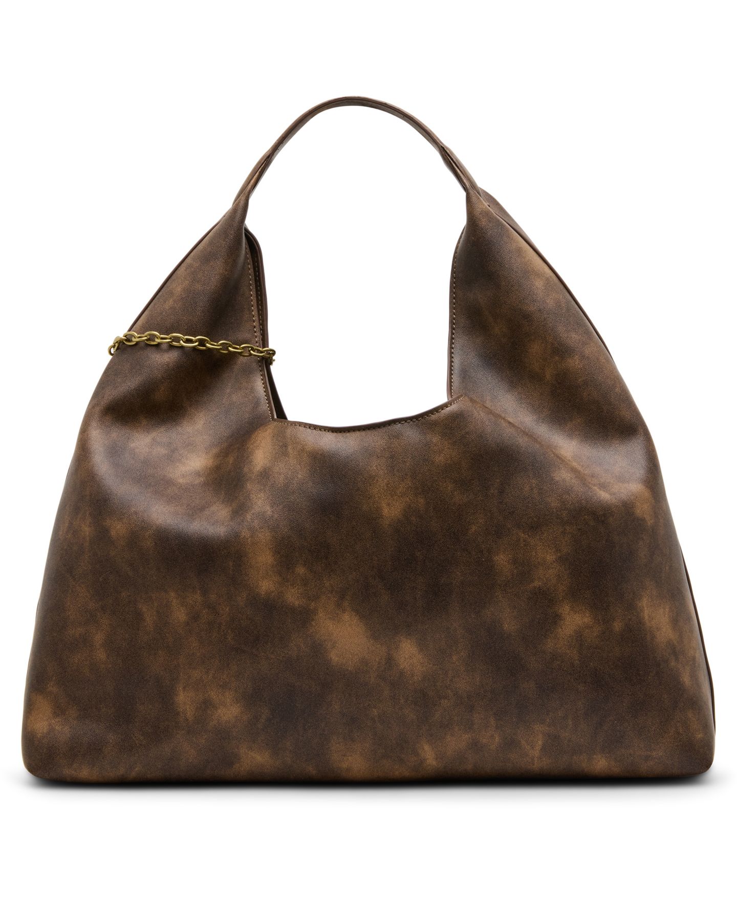 Женская сумка Steve Madden Auraa Slouchy Magnetic Large Shoulder Handbag, цвет: Коричневый — фото 2
