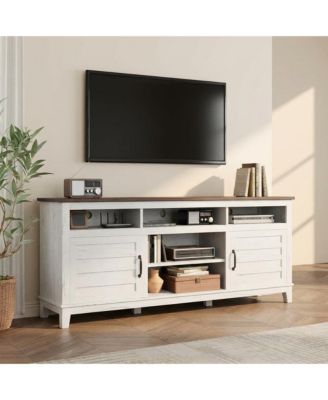 Versatile Entertainment Center for Living Room, 70.9inch  Cabinet with Adjustable Shelves, Farmhouse Style, Ideal for Home