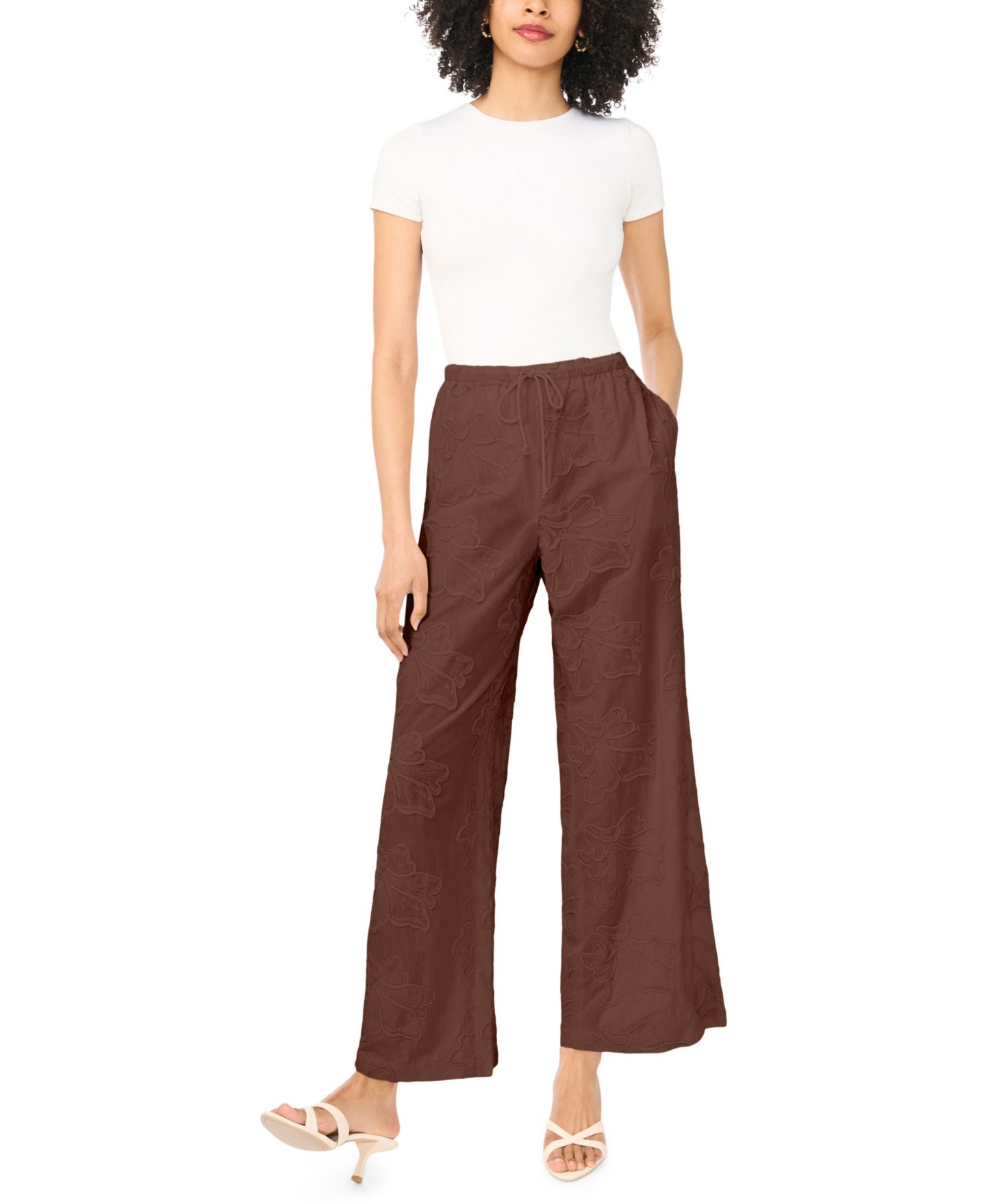 Женские брюки Vince Camuto Pull-On Straight-Leg, цвет: Мокко — фото 2