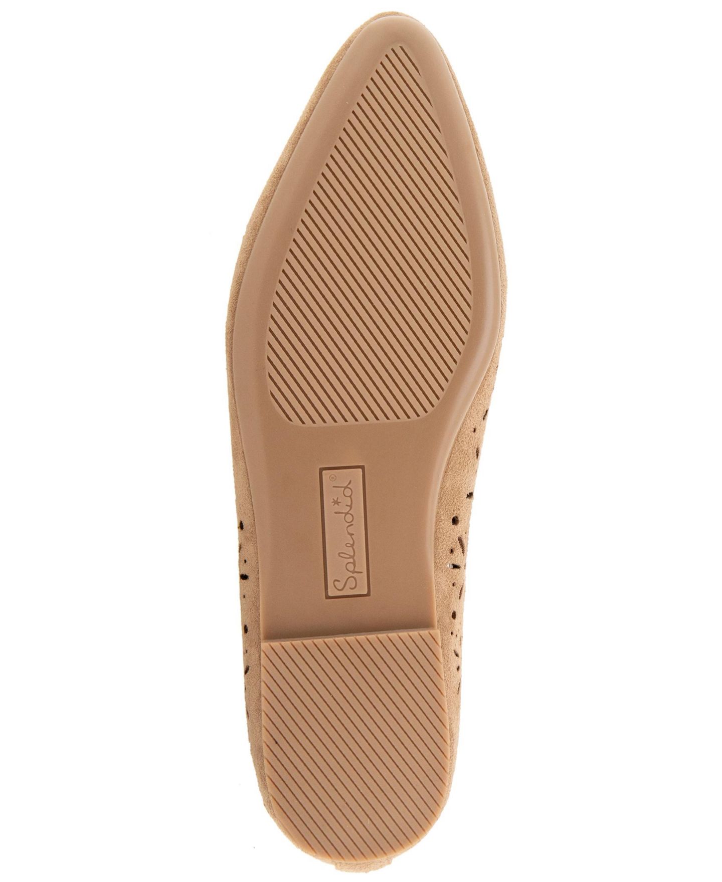 Женские балетки Splendid Latouche Peferated Pointed Toe Ballet Flat, цвет: Бежевый — фото 5