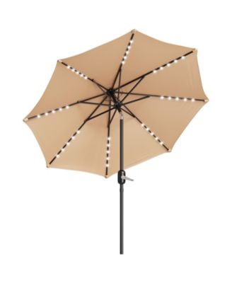 10Feet Patio Umbrella, Waterproof UV-Protected Outdoor Table Umbrella, Tilt Crank, 8 Ribs, Iron Pole For Patio, Garden, Pool