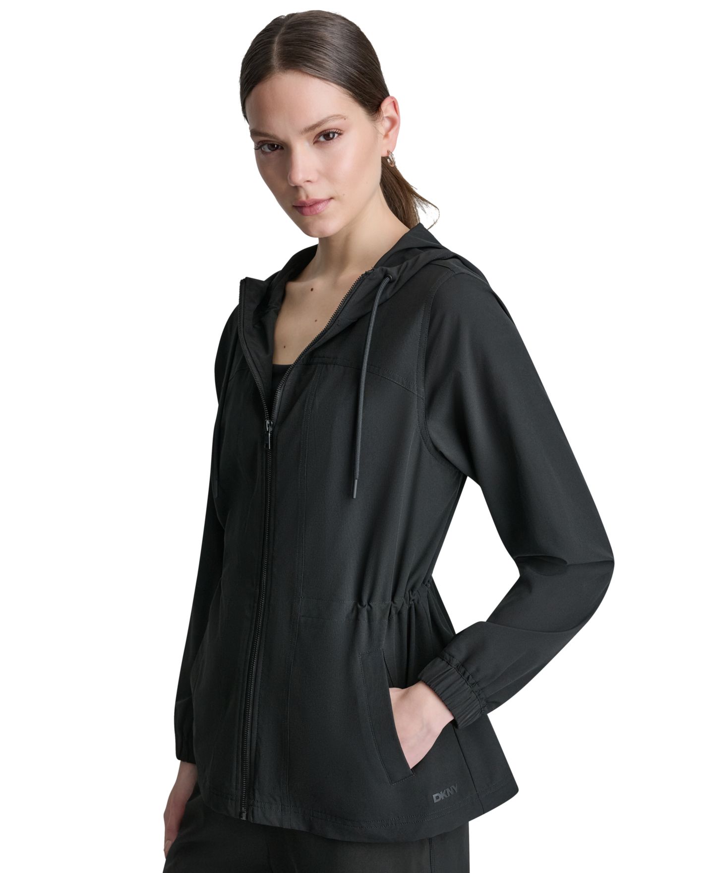 Женская куртка DKNY Sport Hooded Anorak, цвет: Чёрный — фото 3