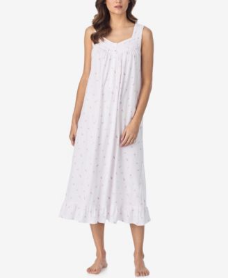 Women's Sleeveless Cotton Jersey Knit Long Nightgown