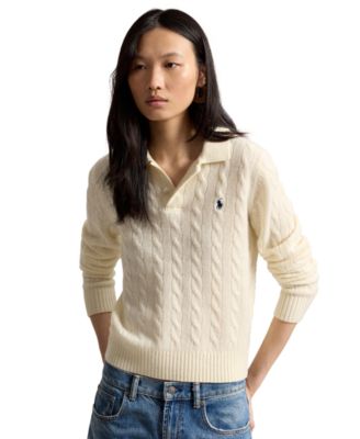 Women's Cable-Knit Long-Sleeve Sweater