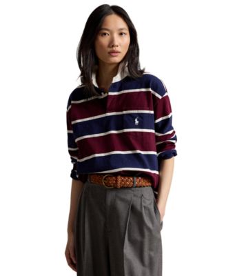 Women's Oversized Cotton Rugby Shirt