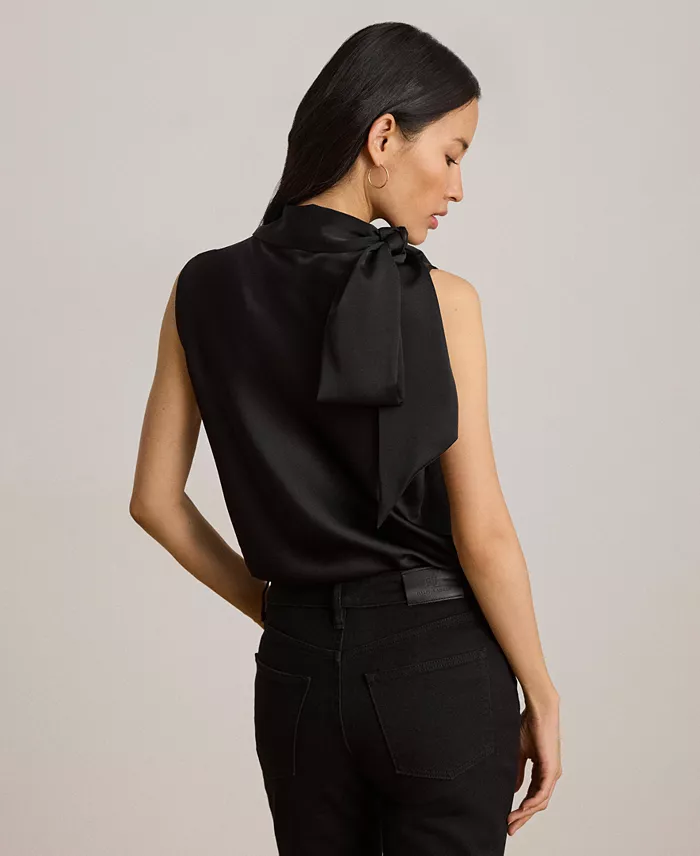Women's Tie-Neck Sleeveless Blouse - thumbnail 5