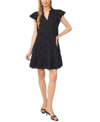 Women's Ruffle-Tiered V-Neck Dress
