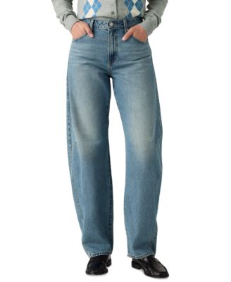 Premium Women's Baggy Dad Cotton Barrel-Leg Jeans