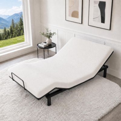 Adjustable Metal Bed Frame Heavy Duty Platform Bed Base 1000 lbs Weight Capacity Sturdy Steel Frame