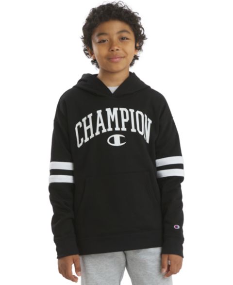 Детское худи Champion Logo оверсайз, 8-20, цвет: Чёрный оникс
