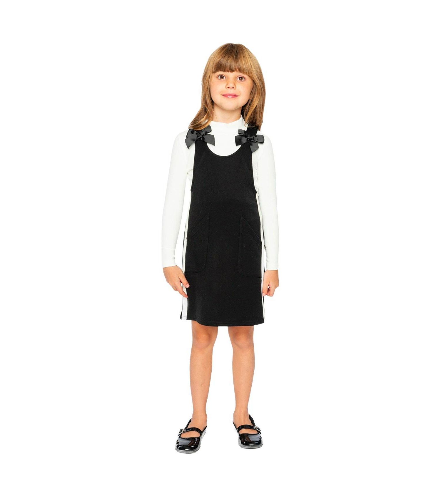 Big Girls 6-14 Brushed Rib Mock Neck Top