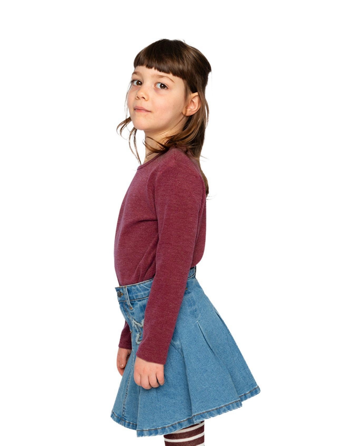 Deux par Big Girls 6-14 Brushed Rib Crew Neck Top