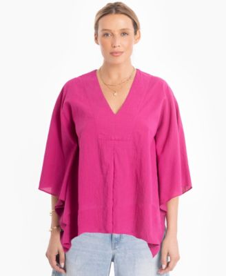Women's Ocean+Main Butterfly Sleeve Cotton Caftan Top