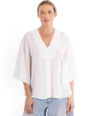 Women's Ocean+Main Butterfly Sleeve Cotton Caftan Top