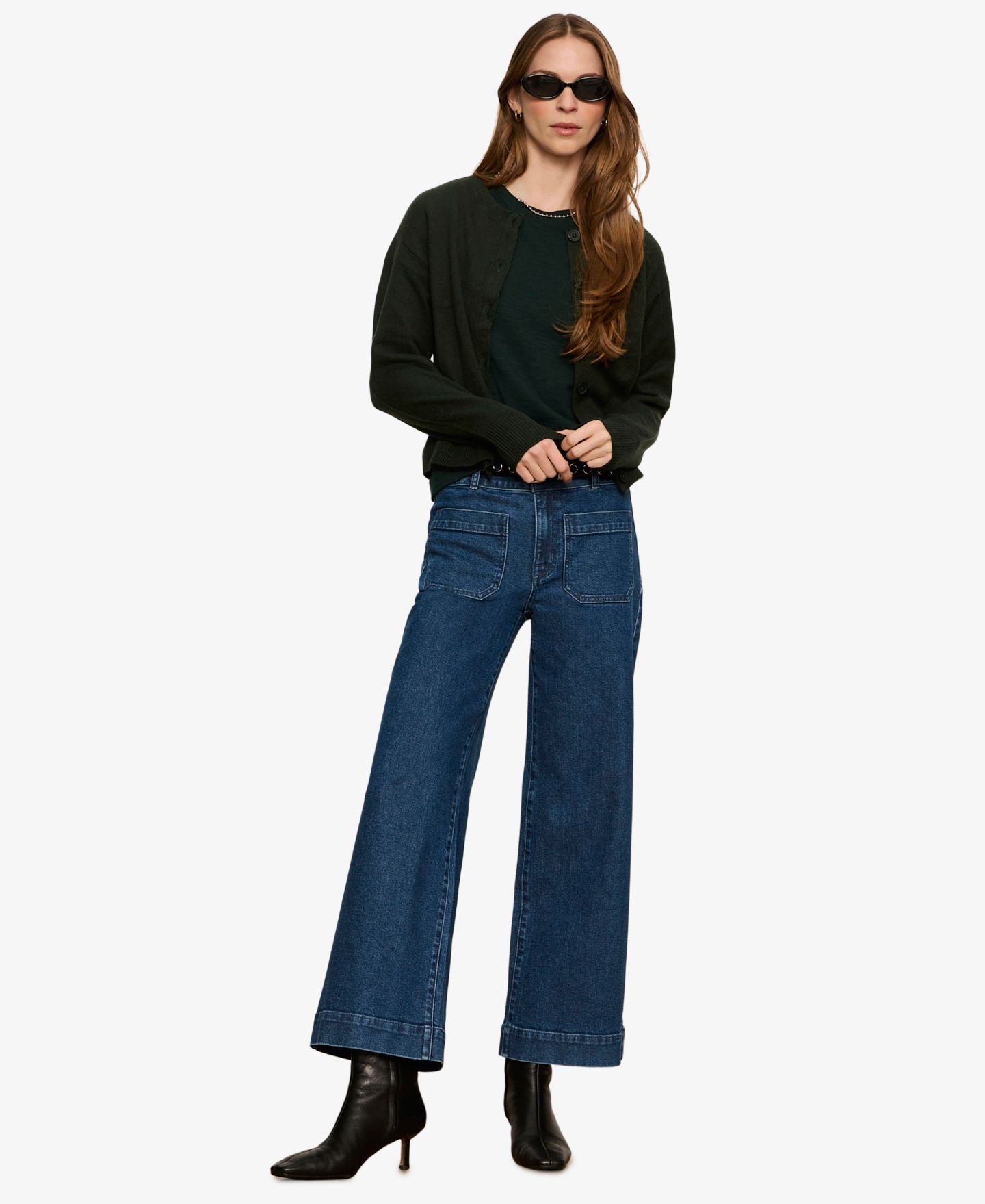Женские джинсы Sanctuary Petite Mid-Rise Wide-Leg, цвет: Last Chance — фото 2