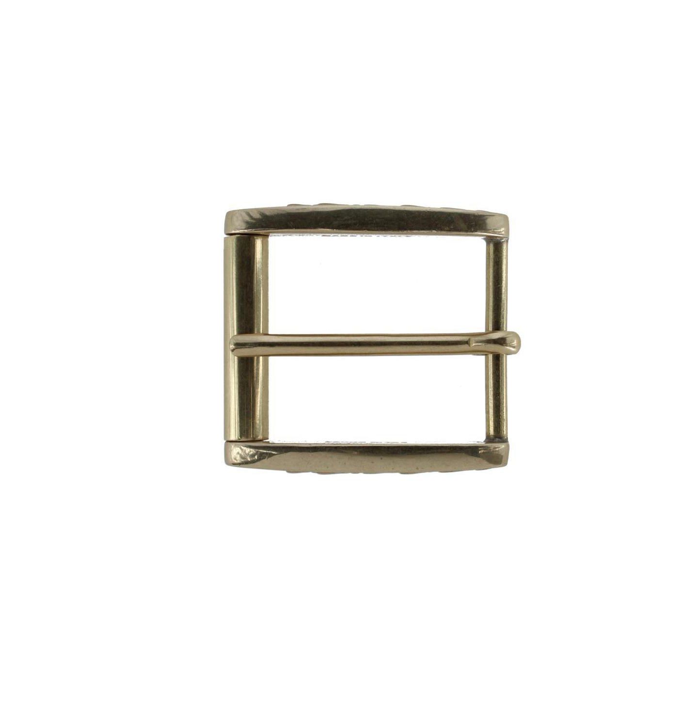 Мужской ремень TRAFALGAR 35mm Solid Brass Side Detailed Roller Harness Belt Buckle, цвет: Латунный — фото 1