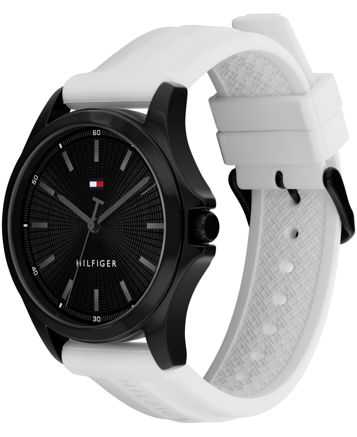 Tommy Hilfiger Men's Quartz White Silicone Strap Watch 42mm