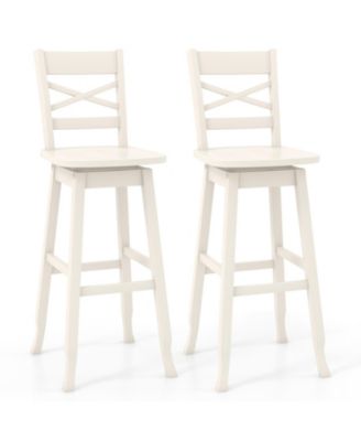 Swivel 30-Inch Bar Height Stool Set of 2 with Footrest