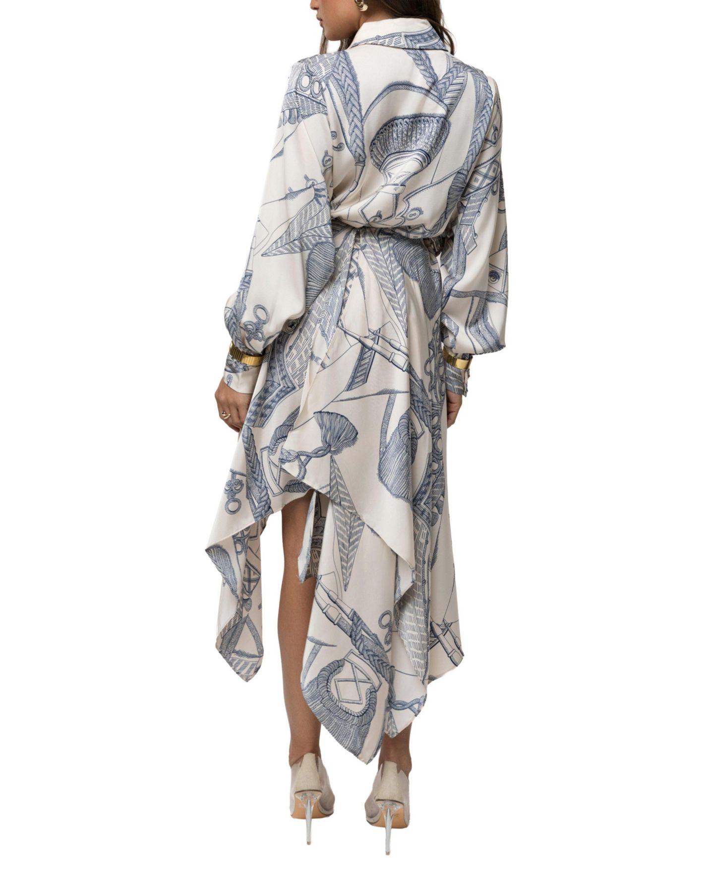 Женский комплект JLUXLABEL Print Ameena Print Skirt Set, цвет: Слоновая кость с принтом — фото 9