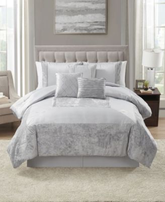 Luna Crushed Velvet 7-Piece Elegant Comforter Set, King