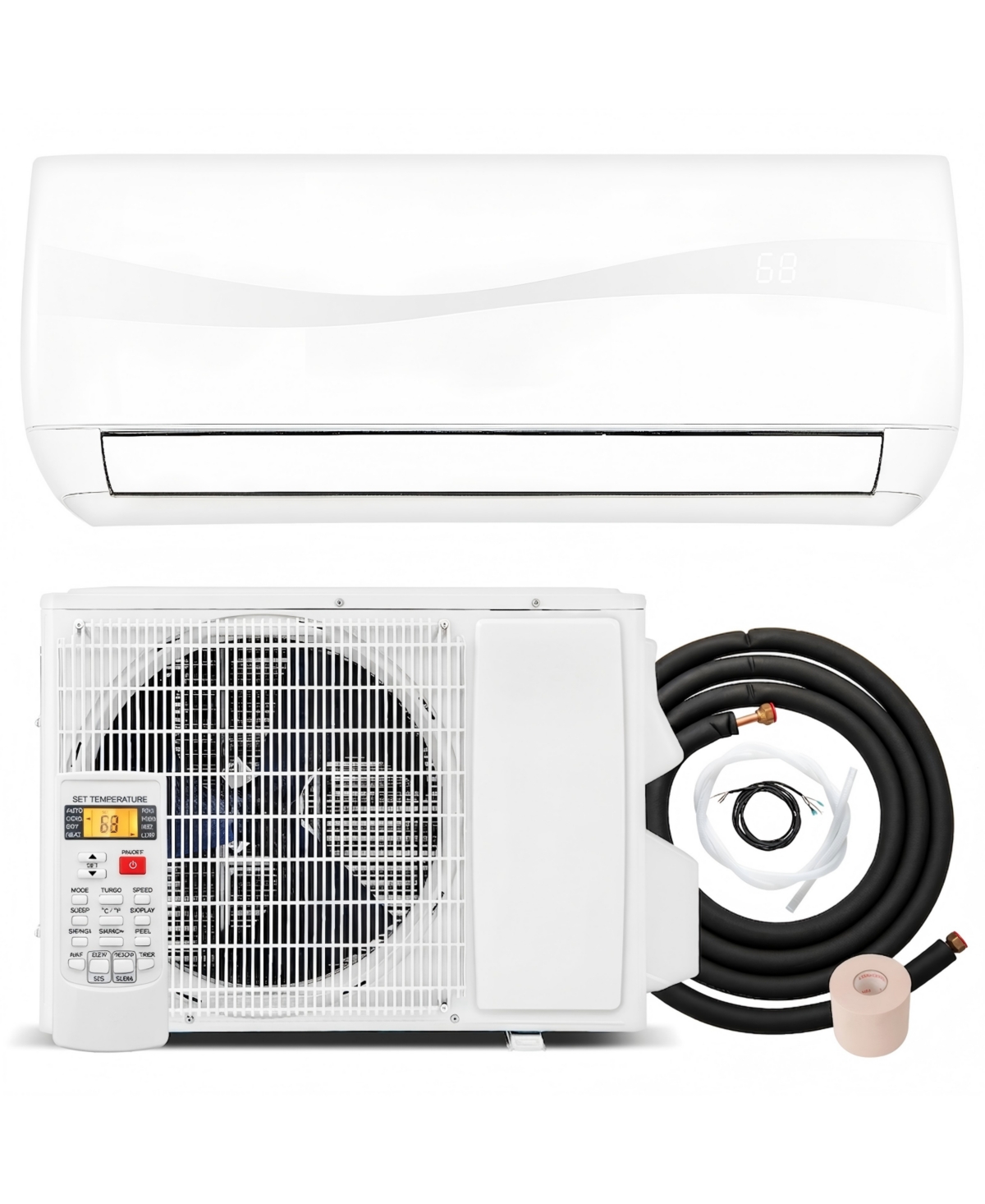 Sugift 9000 Btu 19 SEER2 115V Ductless Mini Split Air Conditioner Heat Pump, White