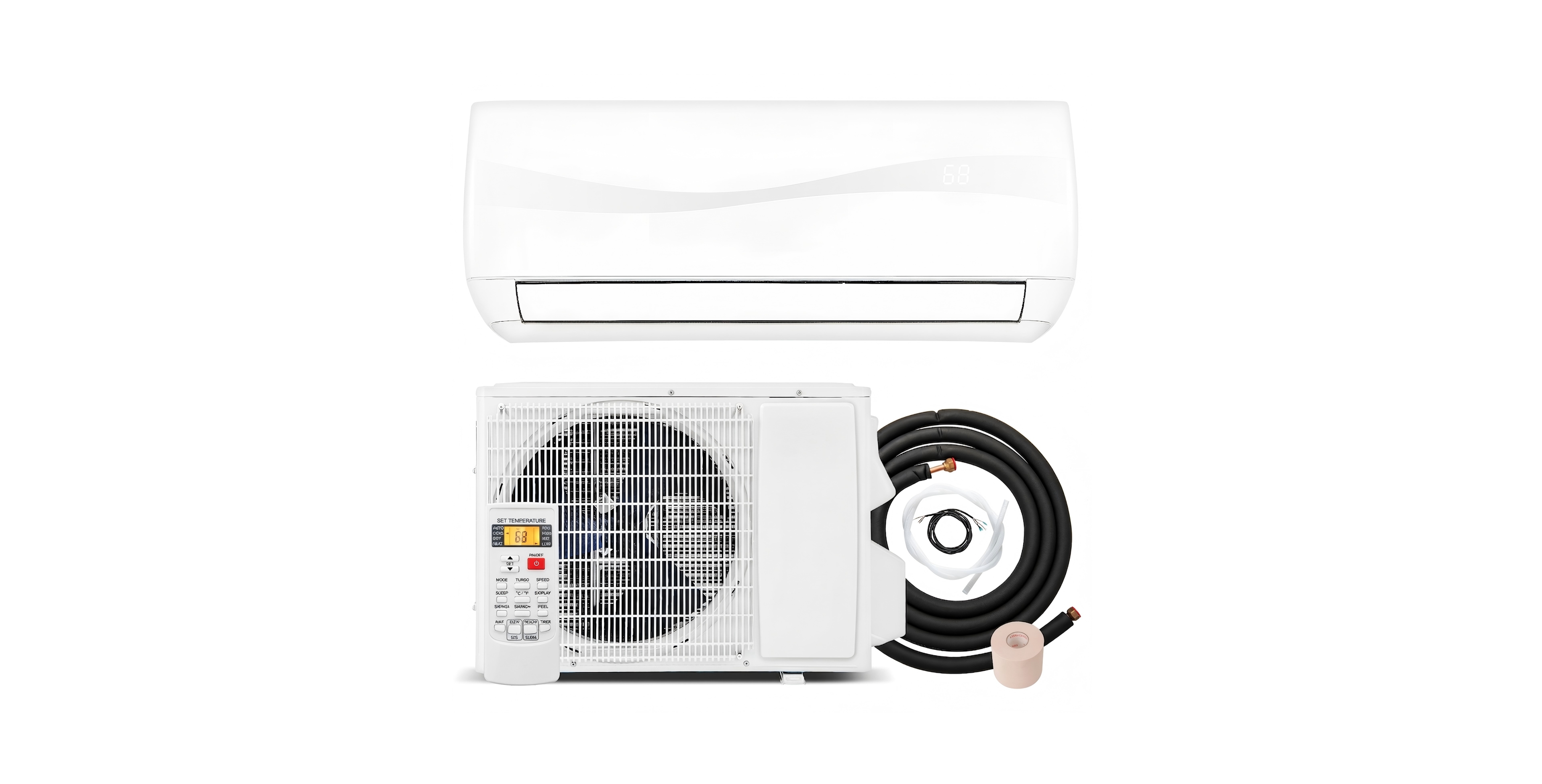 Sugift 9000 Btu 19 SEER2 115V Ductless Mini Split Air Conditioner Heat Pump, White