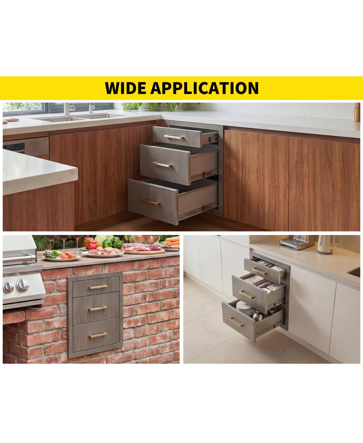homfan Stainless Steel Storage Cabinet