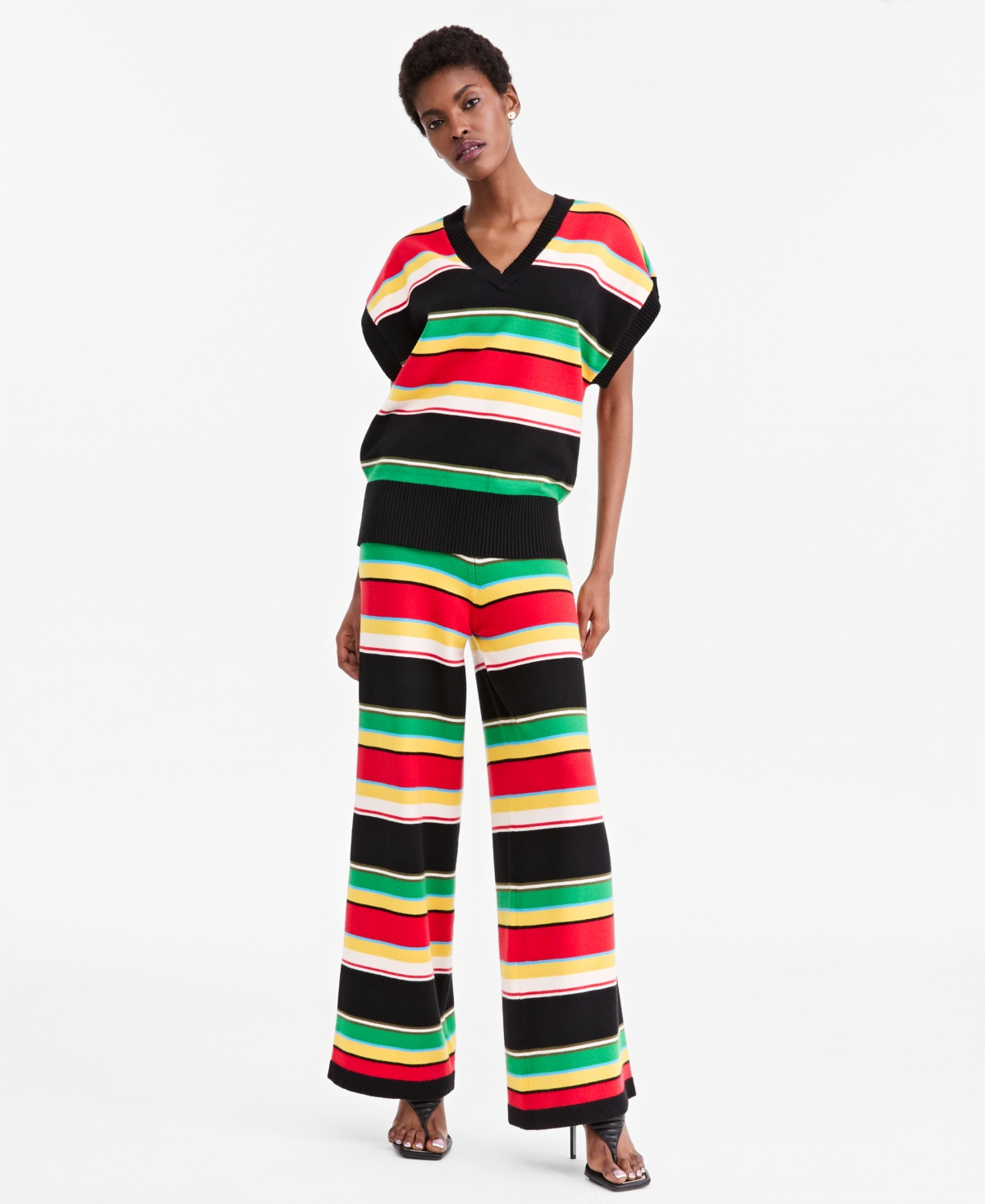 Theophilio X Macy's Women's Striped High-Waisted Wide-Leg Pants, Exclusive