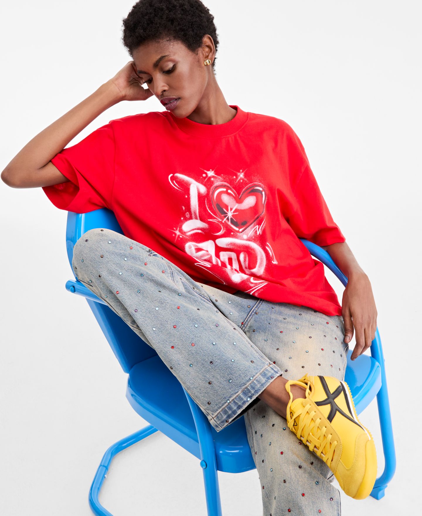 Футболка Theophilio | Macy's Adult Unisex Oversized Graffiti Screen-Print Short-Sleeve — фото 2