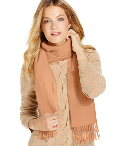 Charter Club Solid Woven Cashmere Scarf, Only at Macy's