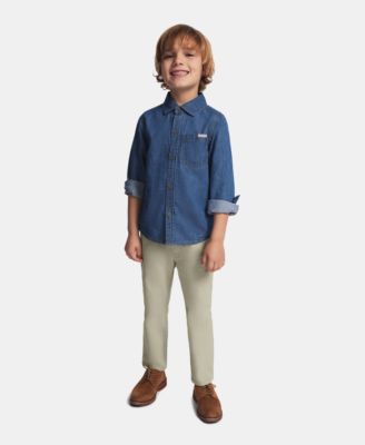 Boys' 2T-7 Long-Sleeve Shirt and Pants, 2-Piece Set