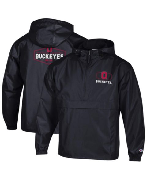 Мужская куртка Champion Black Ohio State Buckeyes Delay Packable Half-Zip