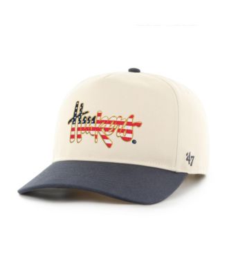 Men's Natural/Navy Nebraska Huskers Americana Flag Hitch Adjustable Hat
