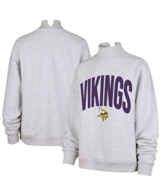 Women's Gray Minnesota Vikings Subtle Muse Mock Neck Sweatshirt
