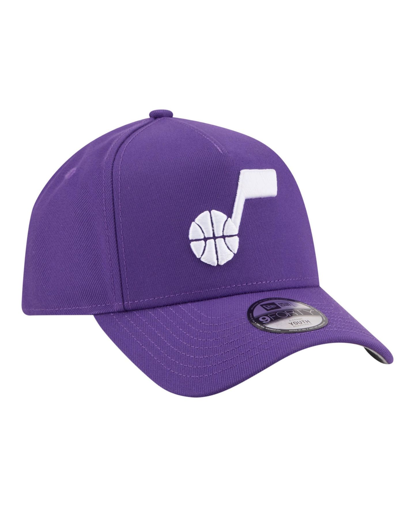 Детская кепка New Era Purple Utah Jazz 9FORTY A-Frame Adjustable Hat — фото 4