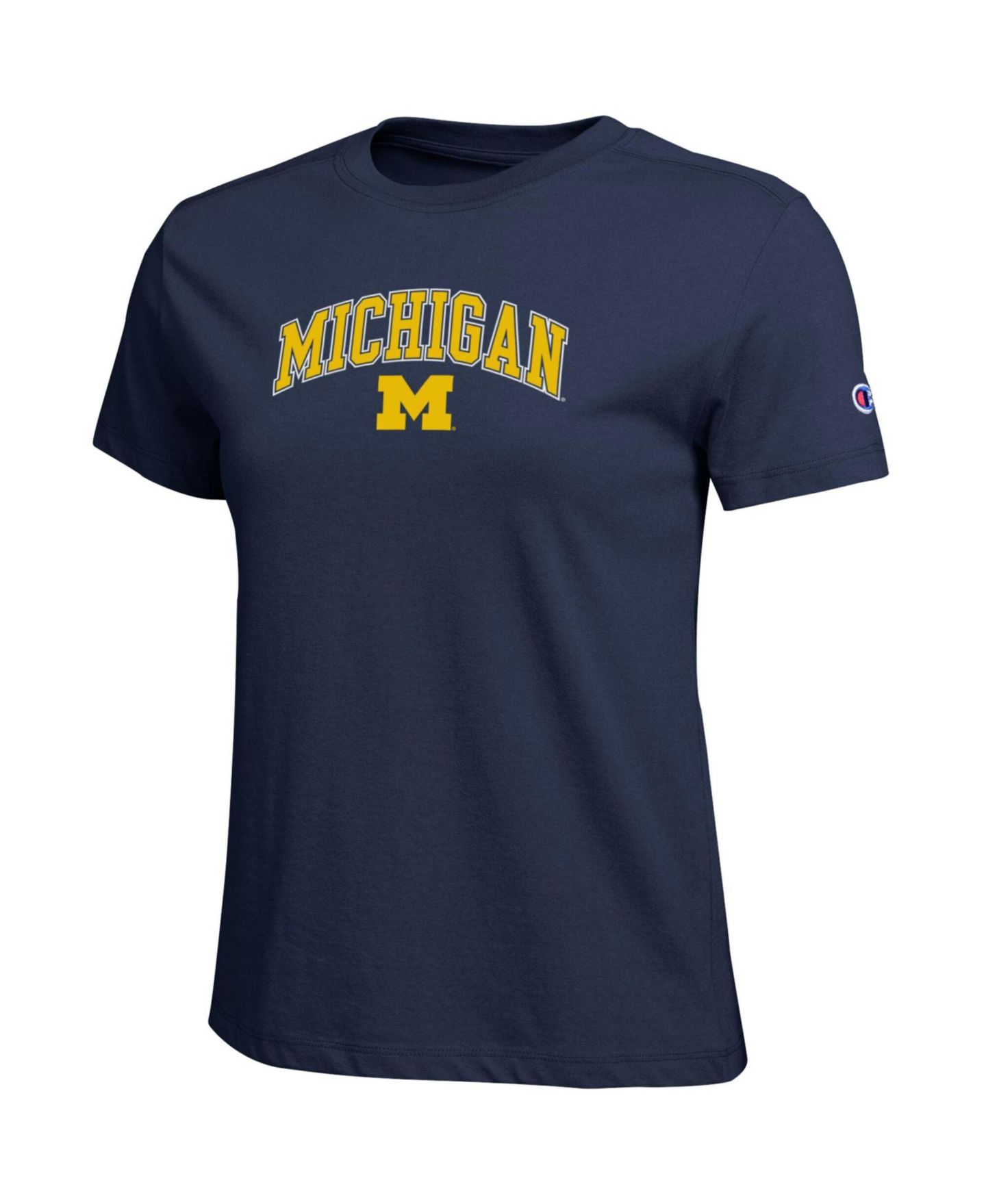 Женская футболка Champion Navy Michigan Wolverines Arched Over Logo — фото 2