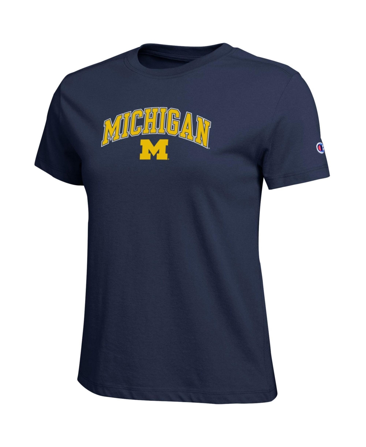 Champion Women's Navy Michigan Wolverines Arched Over Logo T-Shirt