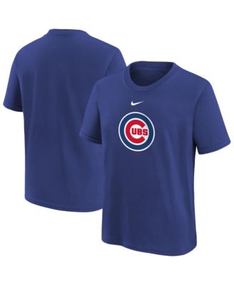 Big Boys and Girls Royal Chicago Cubs Large Logo T-Shirt