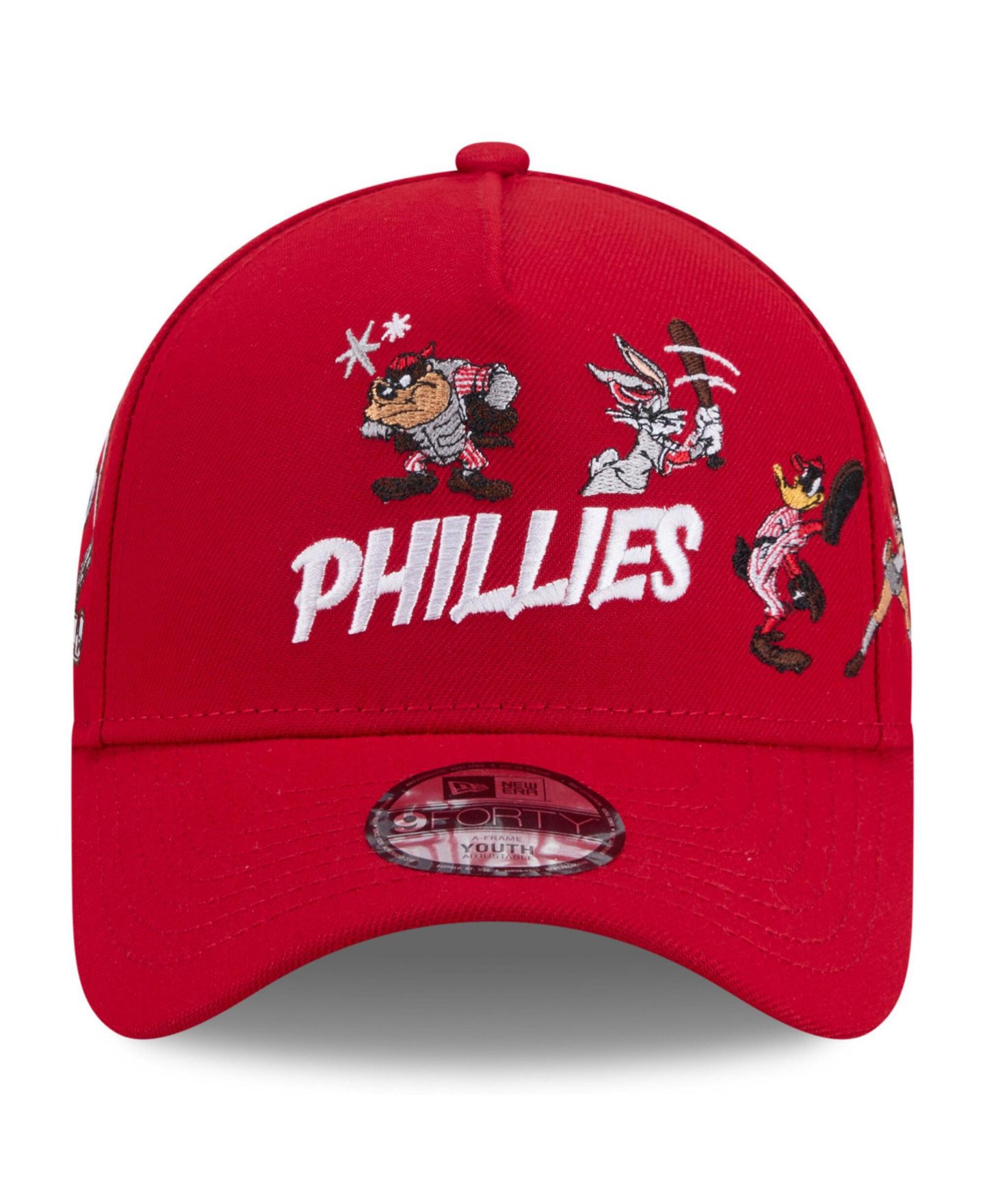 Детская кепка New Era Red Philadelphia Phillies Looney Tunes A-Frame 9FORTY Adjustable Hat — фото 4