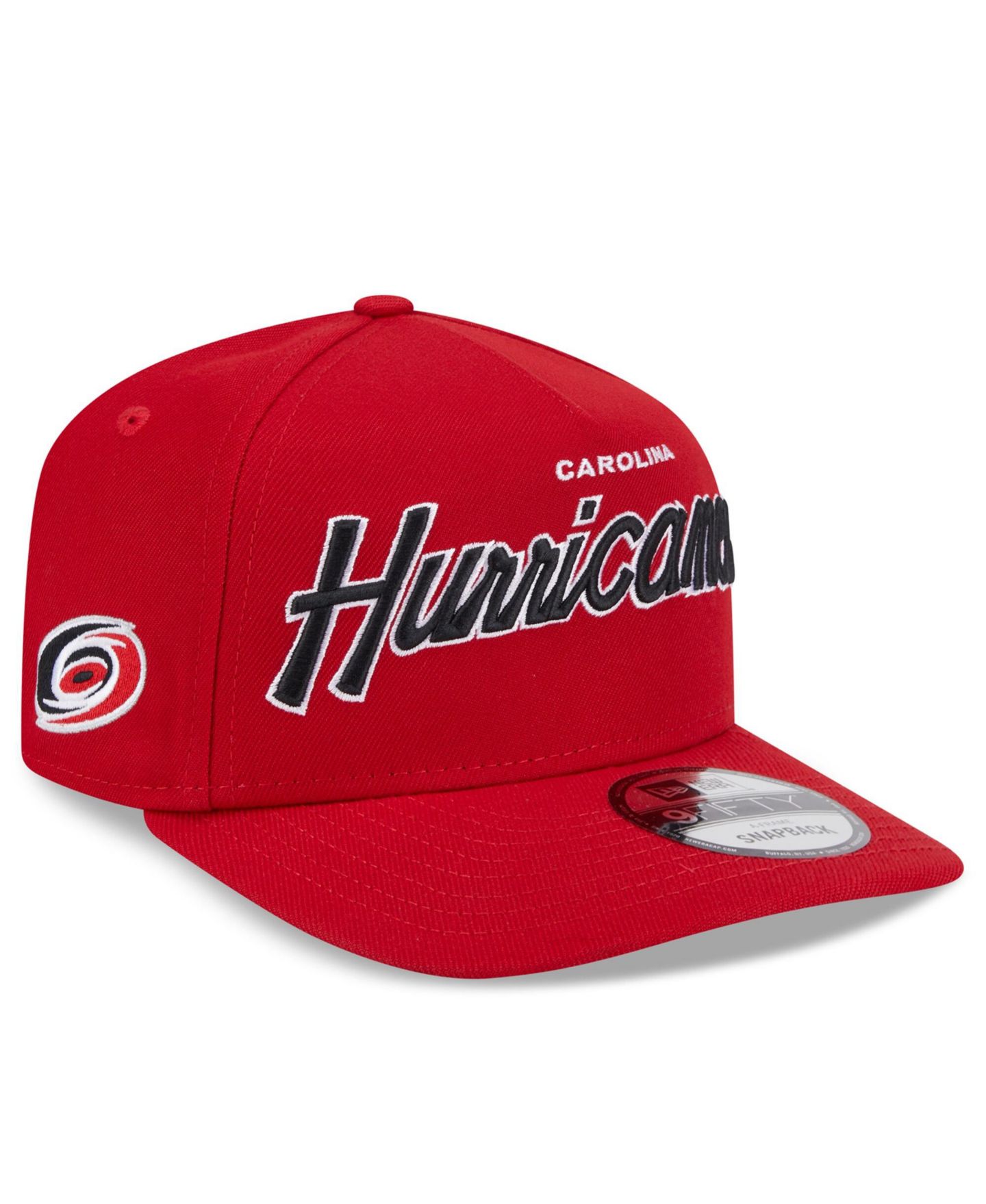 Мужская кепка New Era Red Carolina Hurricanes Script 9FIFTY A-Frame Snapback Hat — фото 4