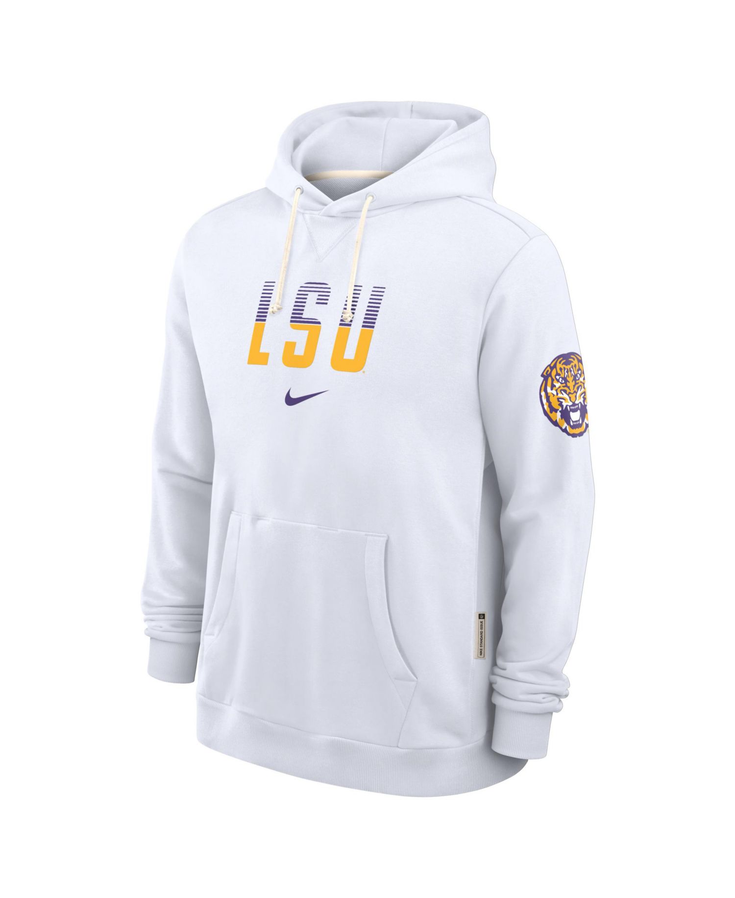 Men's White LSU Tigers 2026 Sideline Standard Issue Dri-FIT Hoodie
