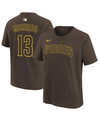 Big Boys and Girls Manny Machado Brown San Diego Padres Name & Number T-Shirt