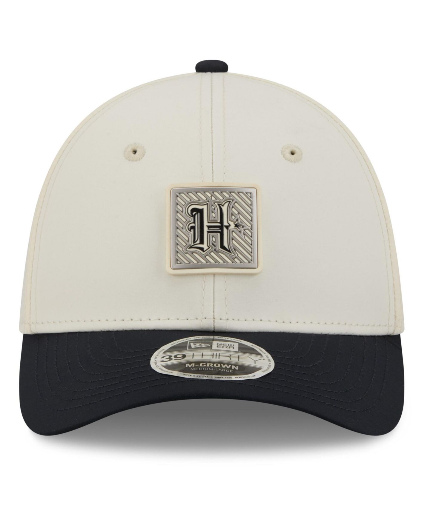 Мужская кепка New Era Cream/Navy Houston Texans 2026 NFL Training Camp 39THIRTY Flex Hat — фото 2