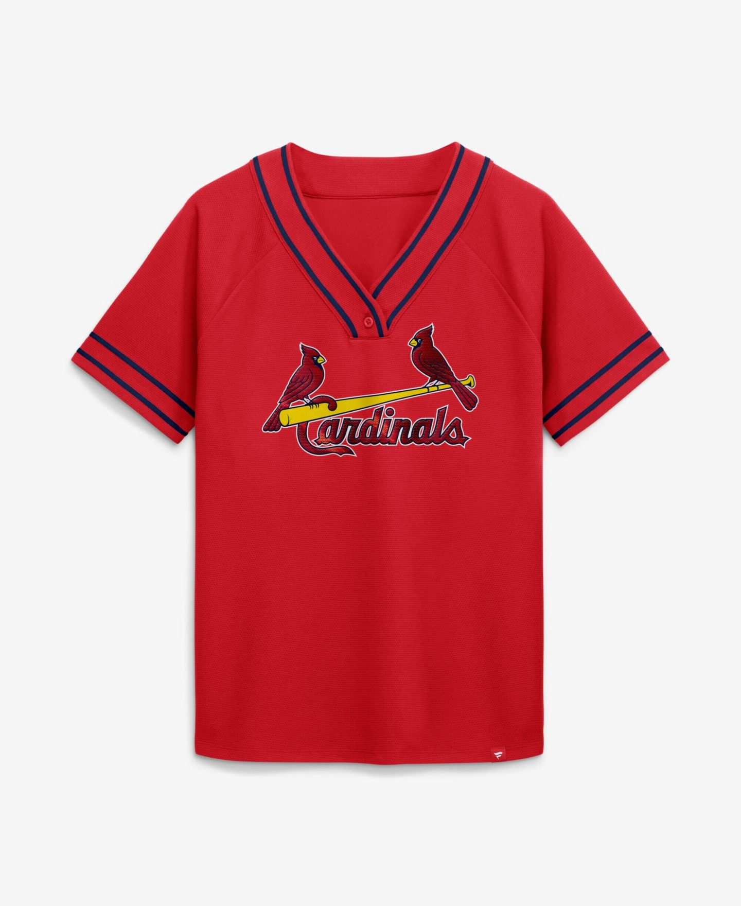 Женская футболка Fanatics Red St. Louis Cardinals Diva Race Ahead Raglan V-Neck — фото 2