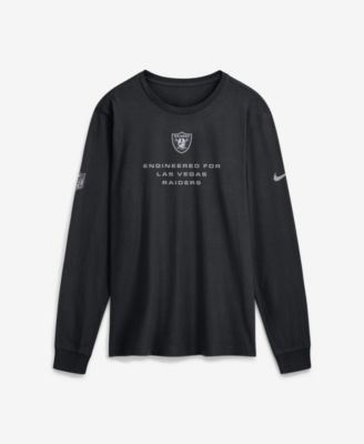 Men's Black Las Vegas Raiders Sideline Bold Arch Star Dri-FIT Long Sleeve T-Shirt
