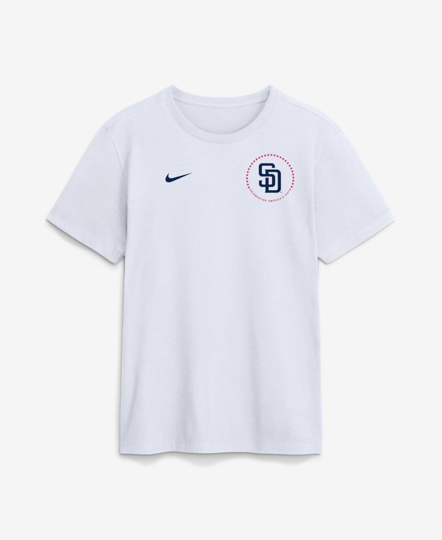 Мужская футболка Nike White San Diego Padres Celebrating America's 250th Logo — фото 2